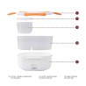 Electrically heated lunch box 220V Clatronic LB 3719 White/orange