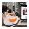 Electrically heated lunch box 220V Clatronic LB 3719 White/orange