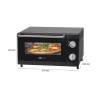 Mini four à pizza 12L Clatronic MPO 3520 Noir