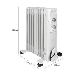 9R 2000W oil bath radiator Clatronic RA 3736 White