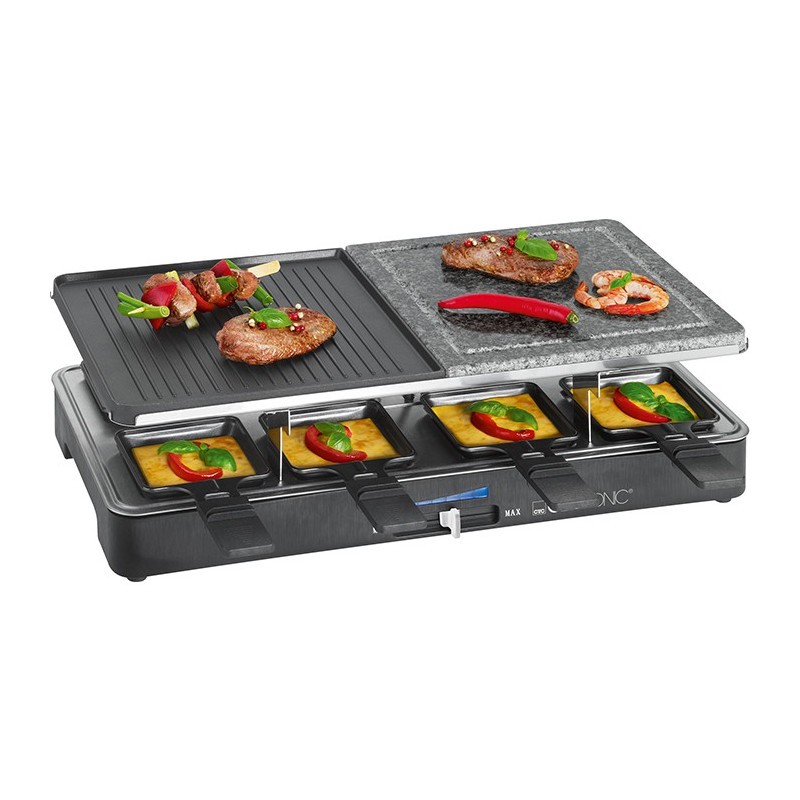 Raclette grill 2in1 8 people Clatronic RG 3518 Black