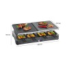 Raclette gril 2en1 8 personnes Clatronic RG 3518 Noir