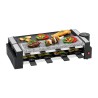 Raclette gril avec pierre chaude 8 personnes Clatronic RG 3678 Noir