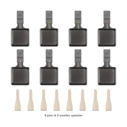 Raclette gril avec pierre chaude 8 personnes Clatronic RG 3678 Noir