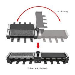 Raclette gril avec pierre chaude 8 personnes Clatronic RG 3678 Noir