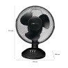 Ventilateur de table 23cm Clatronic VL 3601 Noir