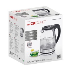 Bouilloire électrique en verre 1,5L 2200W Clatronic WKS 3744G