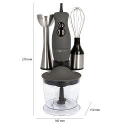 200 W Clatronic SMS3777 stainless steel beater, whisk and immersion blender set