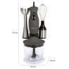 200 W Clatronic SMS3777 stainless steel beater, whisk and immersion blender set