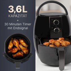 Clatronic FR3780H-Black 3.6L oil-free hot air fryer
