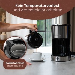 Thermos coffee maker 1,2L Clatronic KA3805-Inox/Black