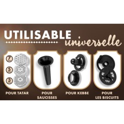 Meat mincer 1000W Clatronic FW3803-Stainless steel/Black