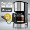 1.5L 800W Clatronic KA3808 stainless steel coffee machine