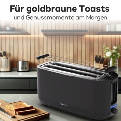 Toaster 2 slots 1400W Black Clatronic TA3802-Noir