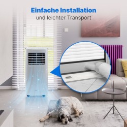 Climatiseur Mobile 7000BTU Classe A blanc Clatronic CL3831-Blanc