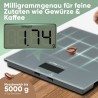 Clatronic KW3820-Grey glass kitchen scale