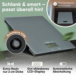 Clatronic KW3820-Grey glass kitchen scale