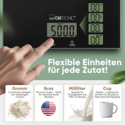 Glass kitchen scale Black Clatronic KW3820-Black