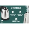 Bouilloire 1,7L acier inoxyable Clatronic WKS3830-Inox