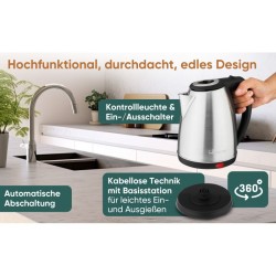 1.7L stainless steel kettle Clatronic WKS3830-Inox