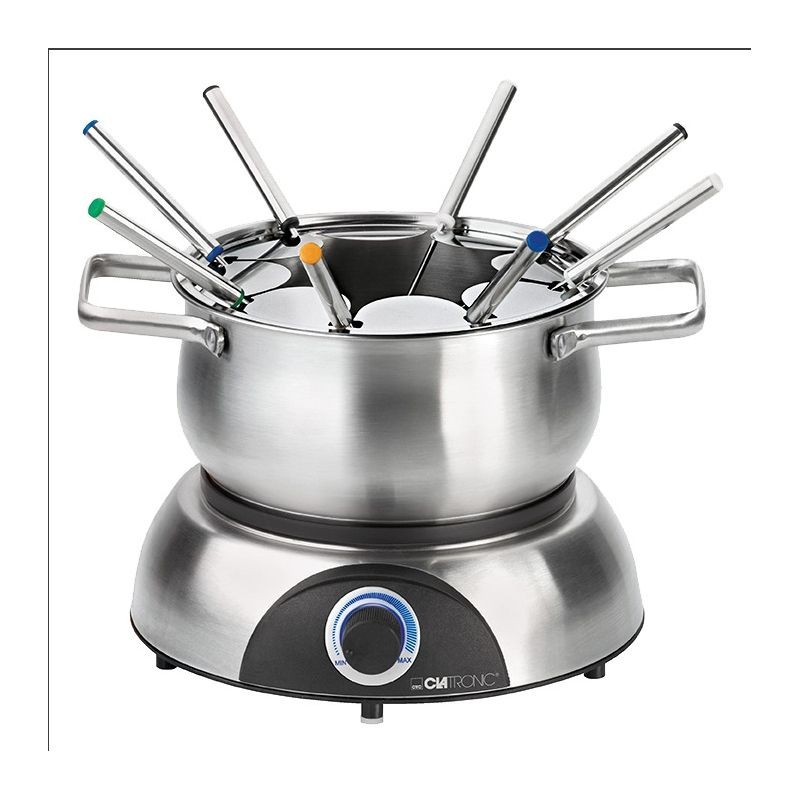 Set à fondue électrique 1400 W Inox Clatronic FD3783-Inox