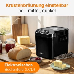 Machine à pain 1,5KG 500W Noir Clatronic BBA3774-Noir