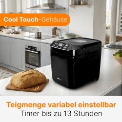 Machine à pain 1,5KG 500W Noir Clatronic BBA3774-Noir