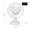 Table fan 23cm Clatronic VL 3601 White