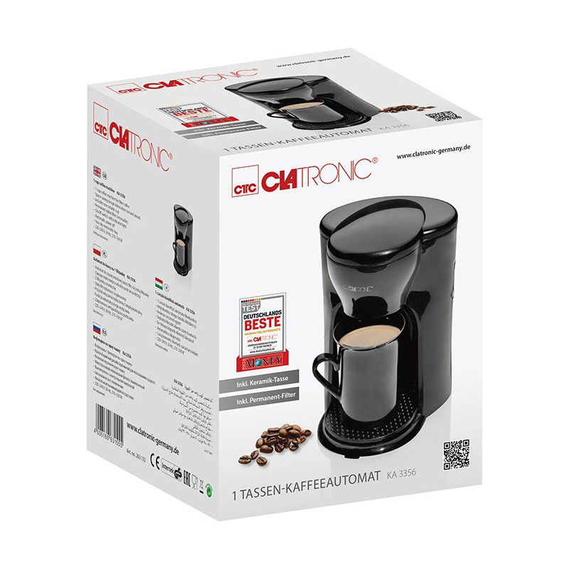 Cafetière 1 Tasse Clatronic Ka 3356 Noir 2793