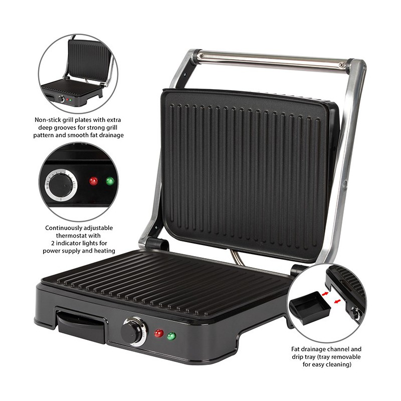 Contact grill Clatronic KG stainless 3487 steel/black