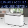 Toaster 2 slots 1400W White Clatronic TA3802-White