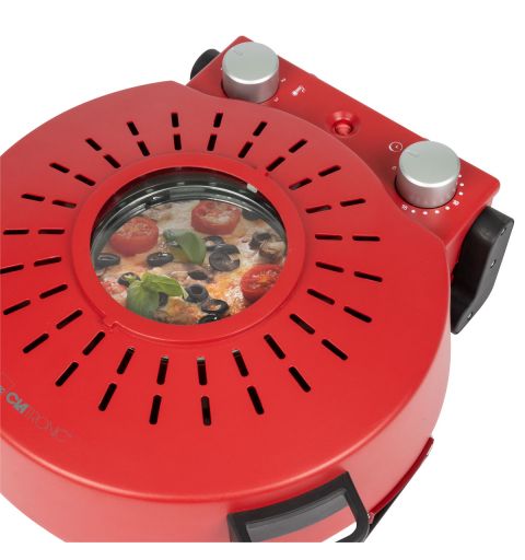 Machine à Pizza 1200W rouge Clatronic PM 3787 Rouge