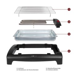 Barbecue Electric table grill 2000W Clatronic BQ 2977N Black