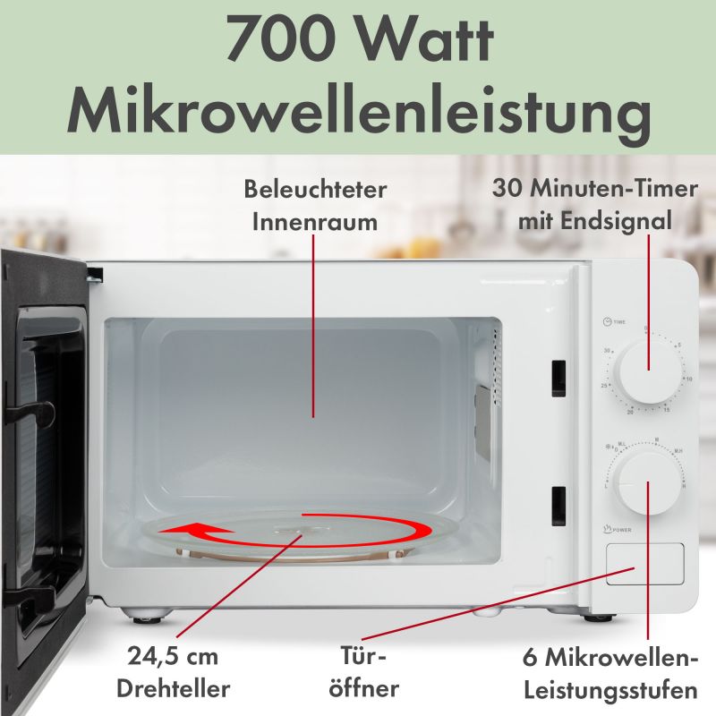 Micro-ondes 20L 1150W Clatronic MW 791 blanc