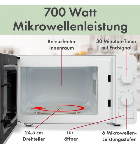 Micro-ondes 20L 1150W Clatronic MW 791 blanc