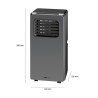 Climatiseur Mobile 8000 BTU Clatronic CL 3672 Noir