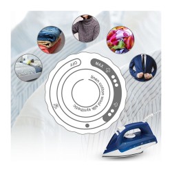 Fer à repasser vapeur 2200W Clatronic DB 3704 Blanc/bleu