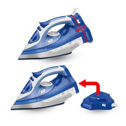 Ceramic soleplate iron with or without cord 2400W Clatronic DB 3706 Blue