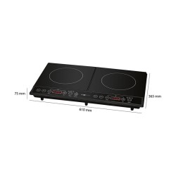 Plaque chauffante double à induction Clatronic DKI 3609 Noir