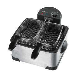 Clatronic FR 3195 4L stainless steel double fryer