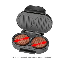 1000W hamburger grill Clatronic HBM 3696 Black