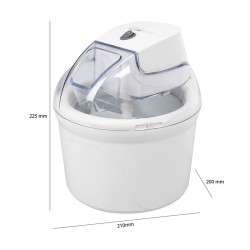 Clatronic ICM 3764 White two-compartment duo ice cream maker/sorbet maker