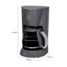 Coffee maker 12-14 cups 1.5L Clatronic KA 3473 Grey